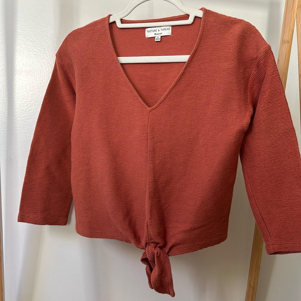 Madewell orange blouse
